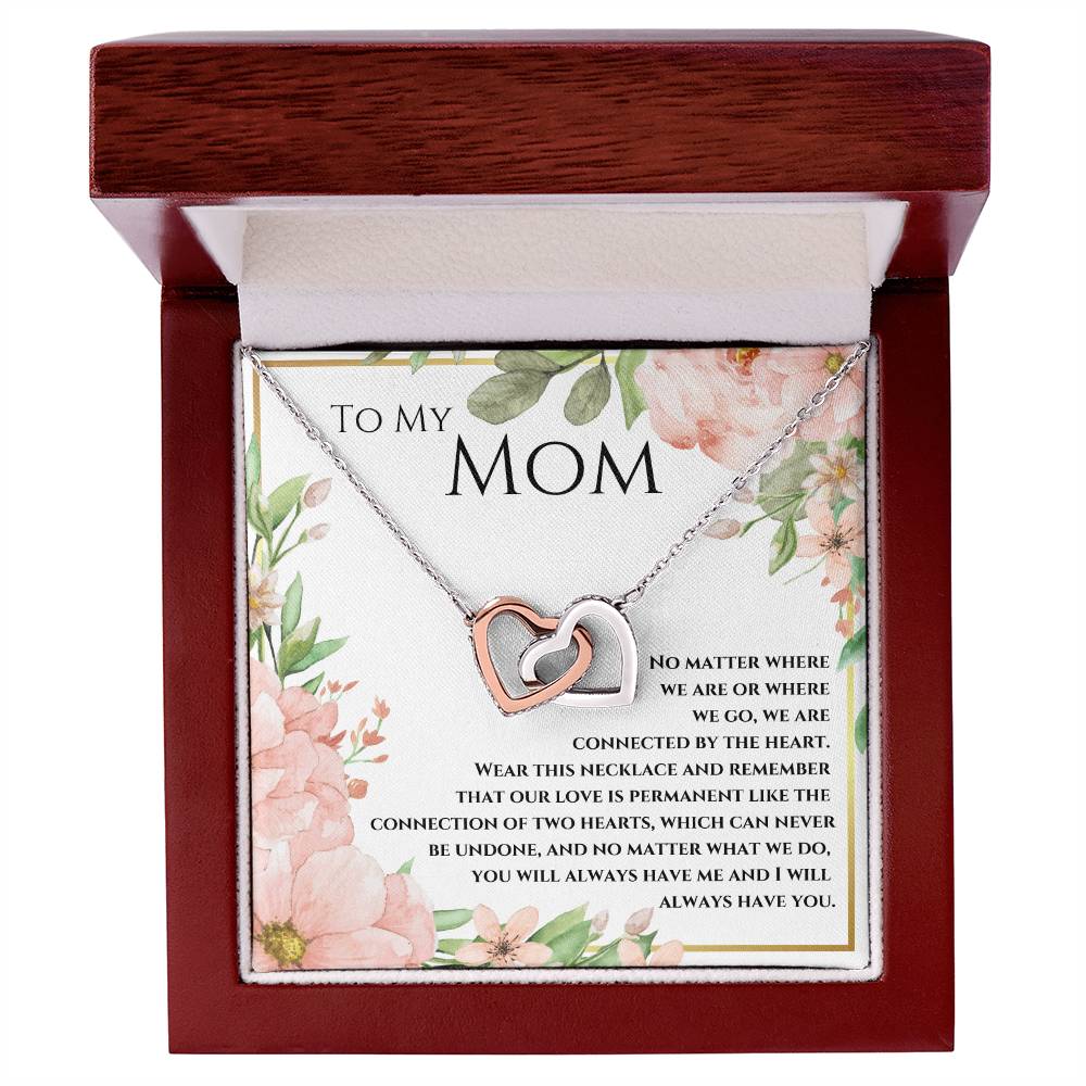 To My Mom - The Greatest Of Them All - Necklace Interlocking Hearts Necklace