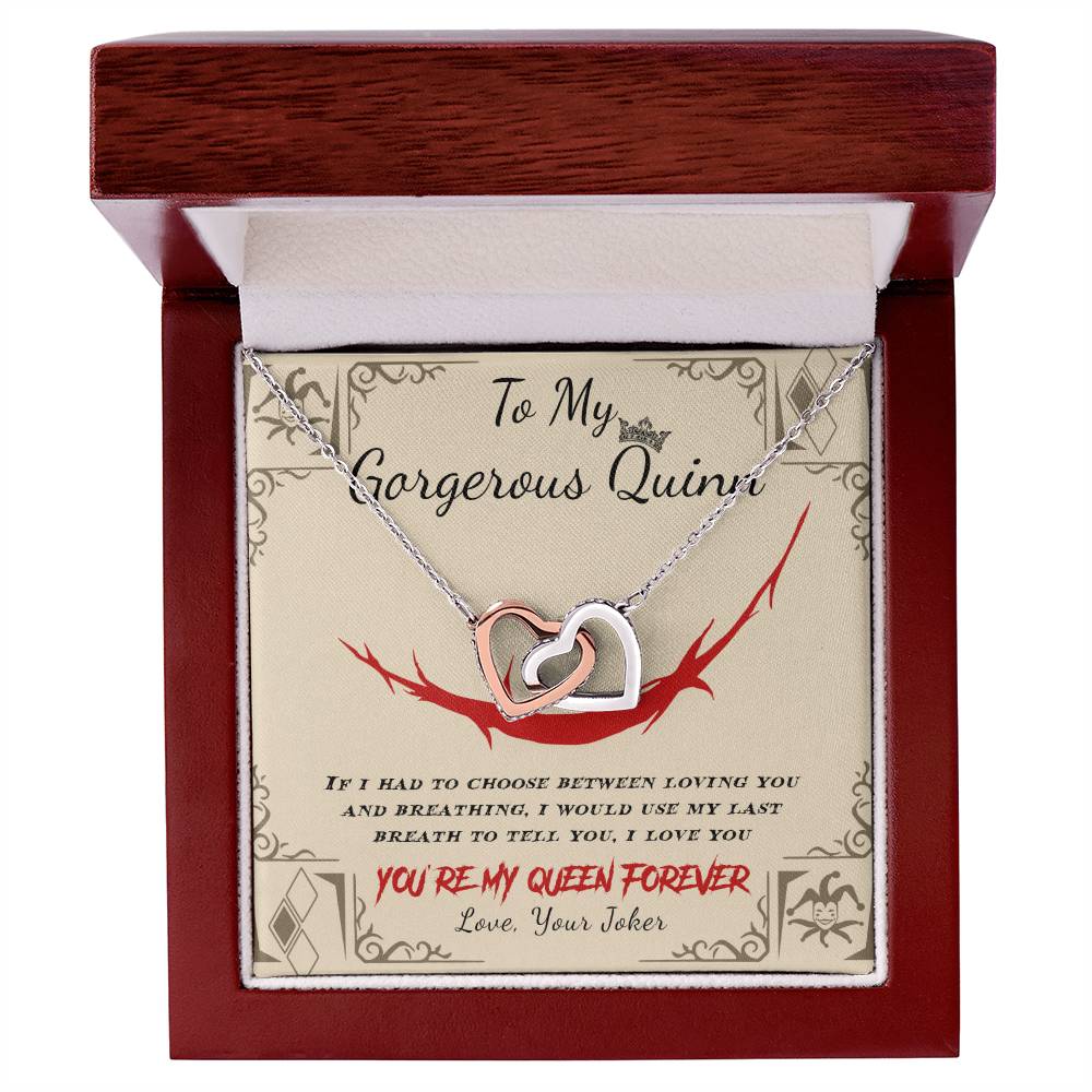 To My Gorgerous Quinn Interlocking Hearts Necklace