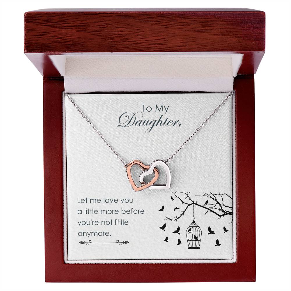 To My Daughter - Interlocking Hearts Necklace5