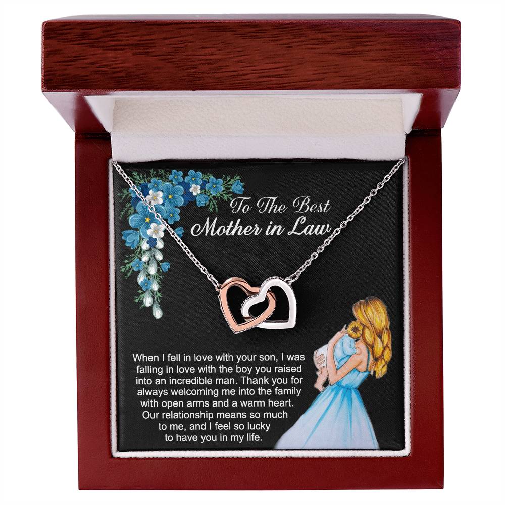 To My Future Mother In Law Gifts Mother In Law Necklace Interlocking Hearts Necklace