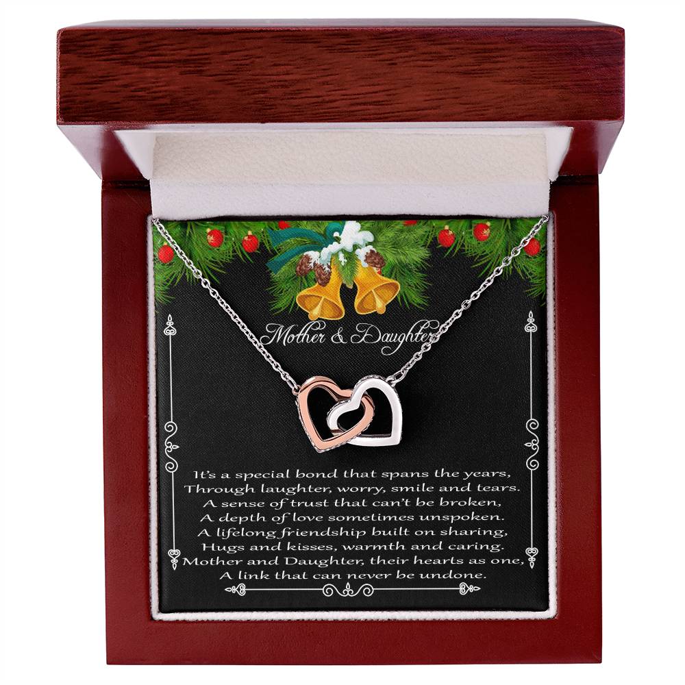 Mother & Daughter - It'S A Special Bond Interlocking Hearts Necklace