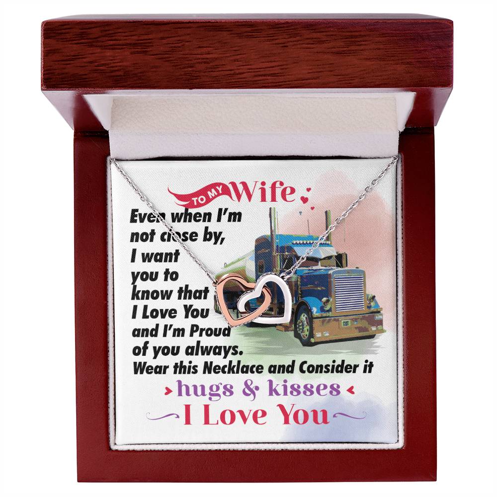 Trucker'S Wife- Interlocking Necklace Interlocking Hearts Necklace