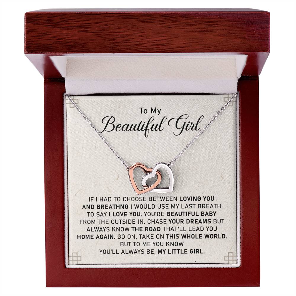 Gift For Daughter From Dad Birthday Gift For Daughter Christmas Gift For Daughter🎁 Interlocking Hearts Necklace