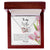 Interlocking Hearts - Pink Tulips Interlocking Hearts Necklace