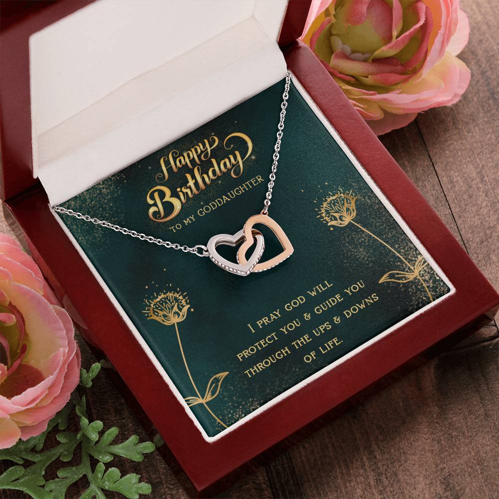 Birthday Gift For Goddaughter- Interlock Heart Necklace Interlocking Hearts Necklace
