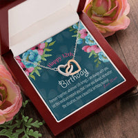 12Th Birthday Gift To Daughter From Mom Heart Birthday Necklace Daughter Turning 12 Gift From Mother Interlocking Hearts Necklace
