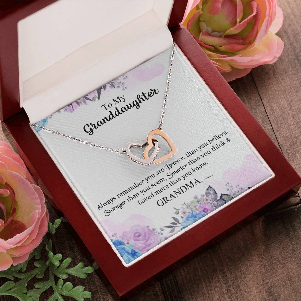 To My Granddaughter Necklacegranddaughter Necklace For Women With Message Card Interlocking Heart Necklace Gift . Interlocking Hearts Necklace