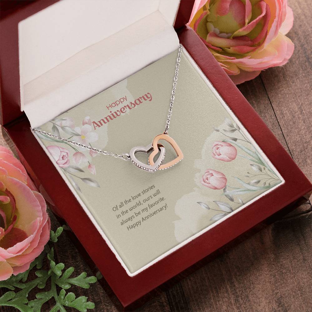 Anniversary Edition Our Story Is Always My Favorite - Interlocking Hearts Necklace