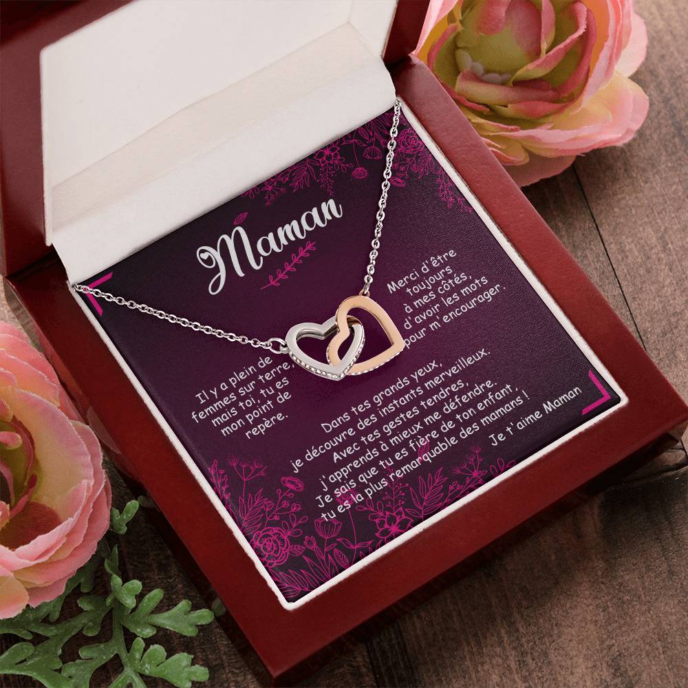 Maman Remarquable Cœurs Entrelacés Interlocking Hearts Necklace