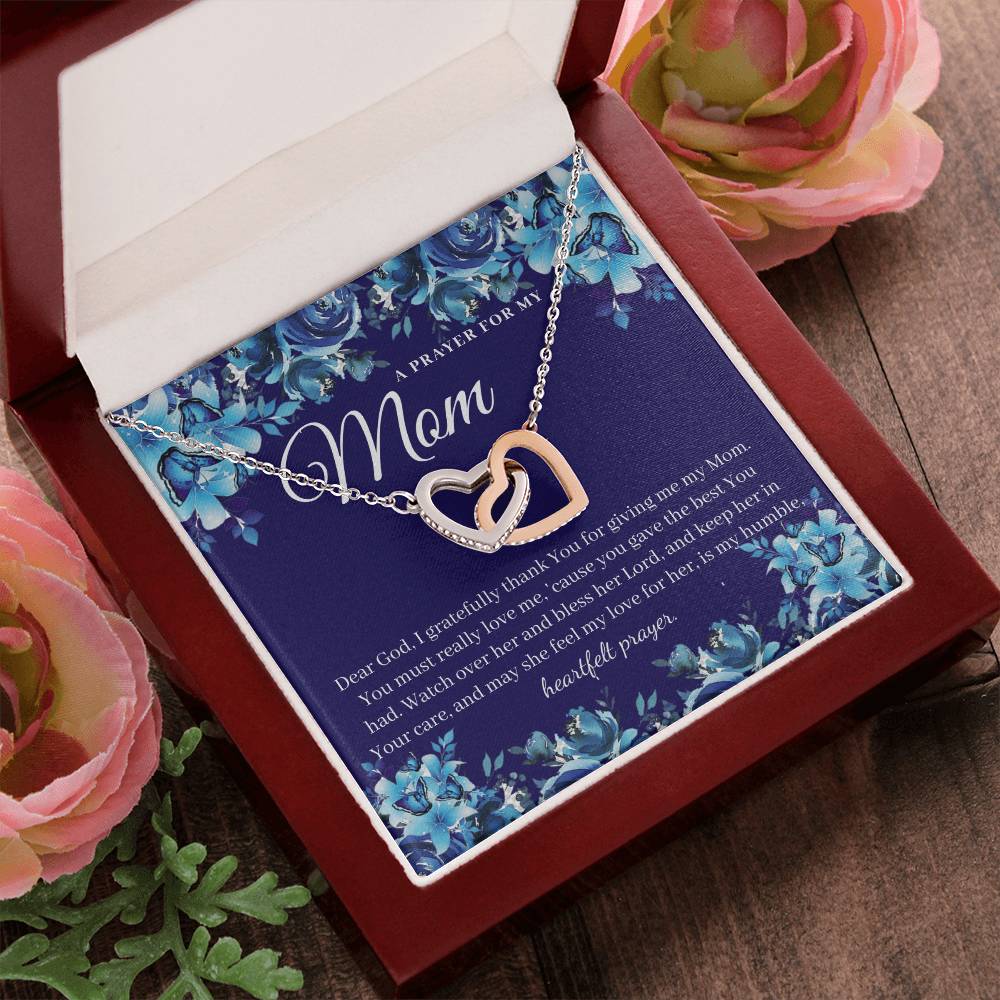 A Prayer For My Mom - Interlocking Heart Necklace Interlocking Hearts Necklace