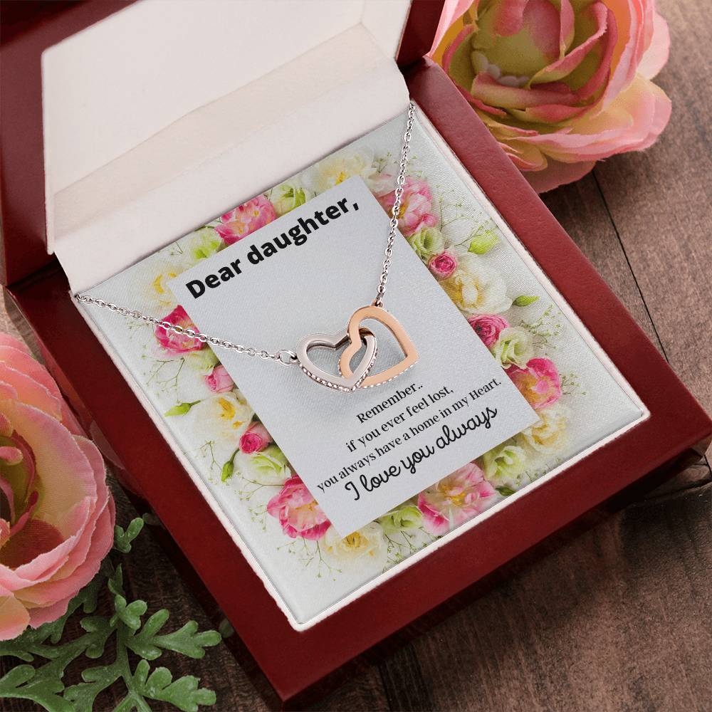 Dear Daughter Interlocking Hearts Necklace