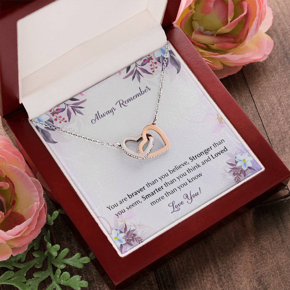 Always Remember Interlocking Hearts Necklace