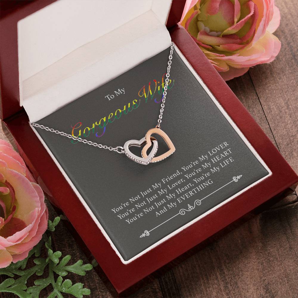 You'Re Not Just My Friend Interlocking Hearts Necklace