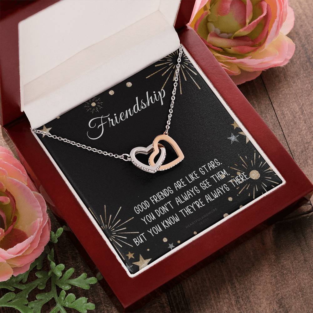 Friendship Gift For Her Interlocking Necklace Soul Sister Gift Necklace Gift For Best Friend Bestie Necklace Interlocking Hearts Necklace