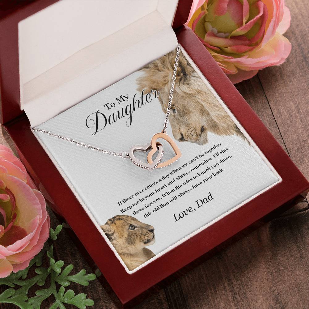 To My Daughter - Special Necklace - L03 Interlocking Hearts Necklace