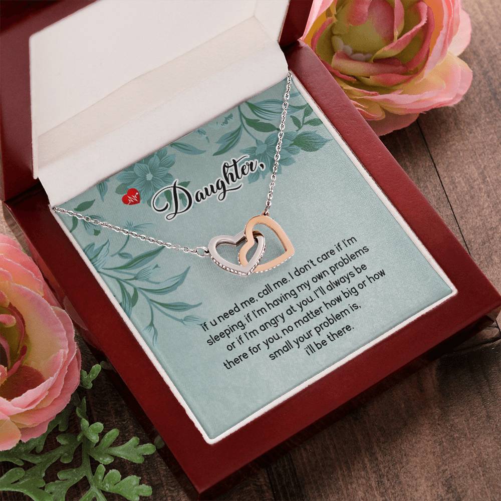 To My Daughter - Interlocking Hearts Necklace6