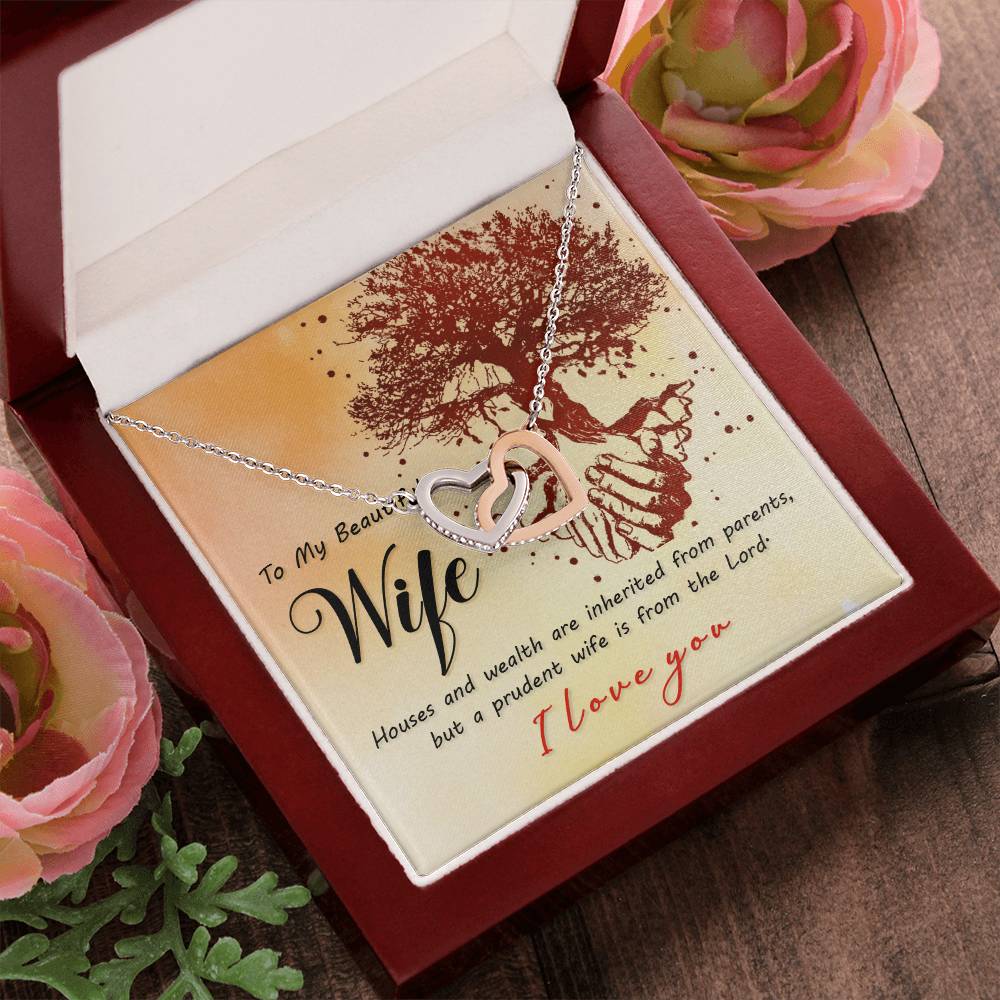 Romantic Gift For Wife - No One Loves You Like I Do V2 Anniversary Gift From Husband Valentine'S Day Present Interlocking Hearts Necklace