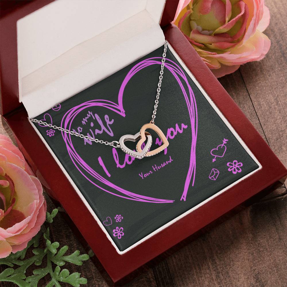 Luxury Gift For Wife 29 $ Only Interlocking Hearts Necklace