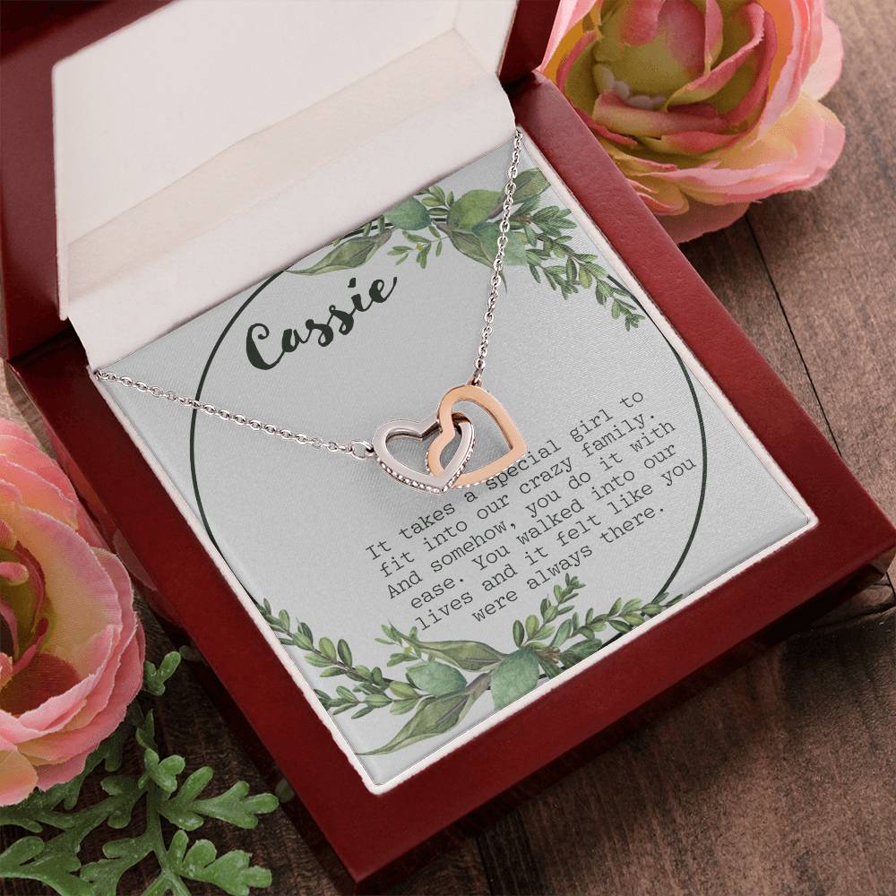 It Takes A Special Girl Interlocking Hearts Necklace