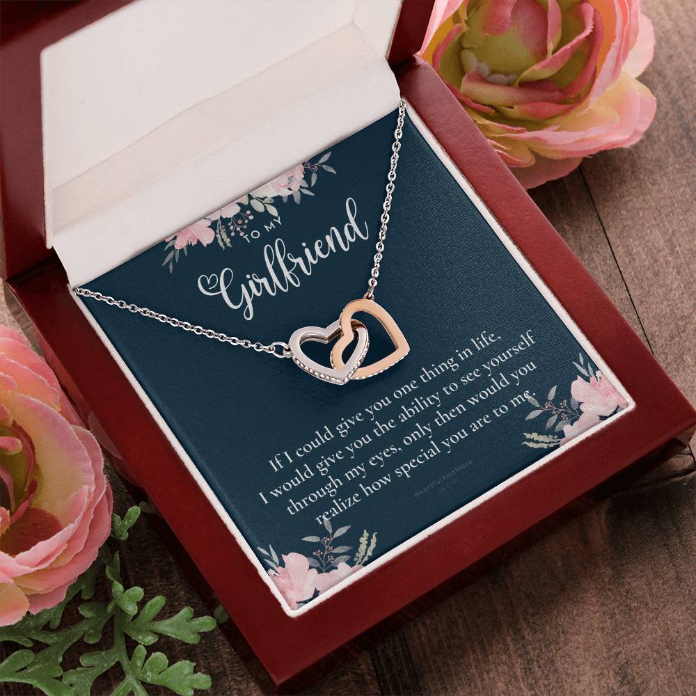 To My Girlfriend Girlfriend Necklace Anniversary Gift For Girlfriend Girlfriend Gift Gift For Girlfriend Necklace For Girlfriend Christmas Gift Birthday Gift Interlocking Hearts Necklace