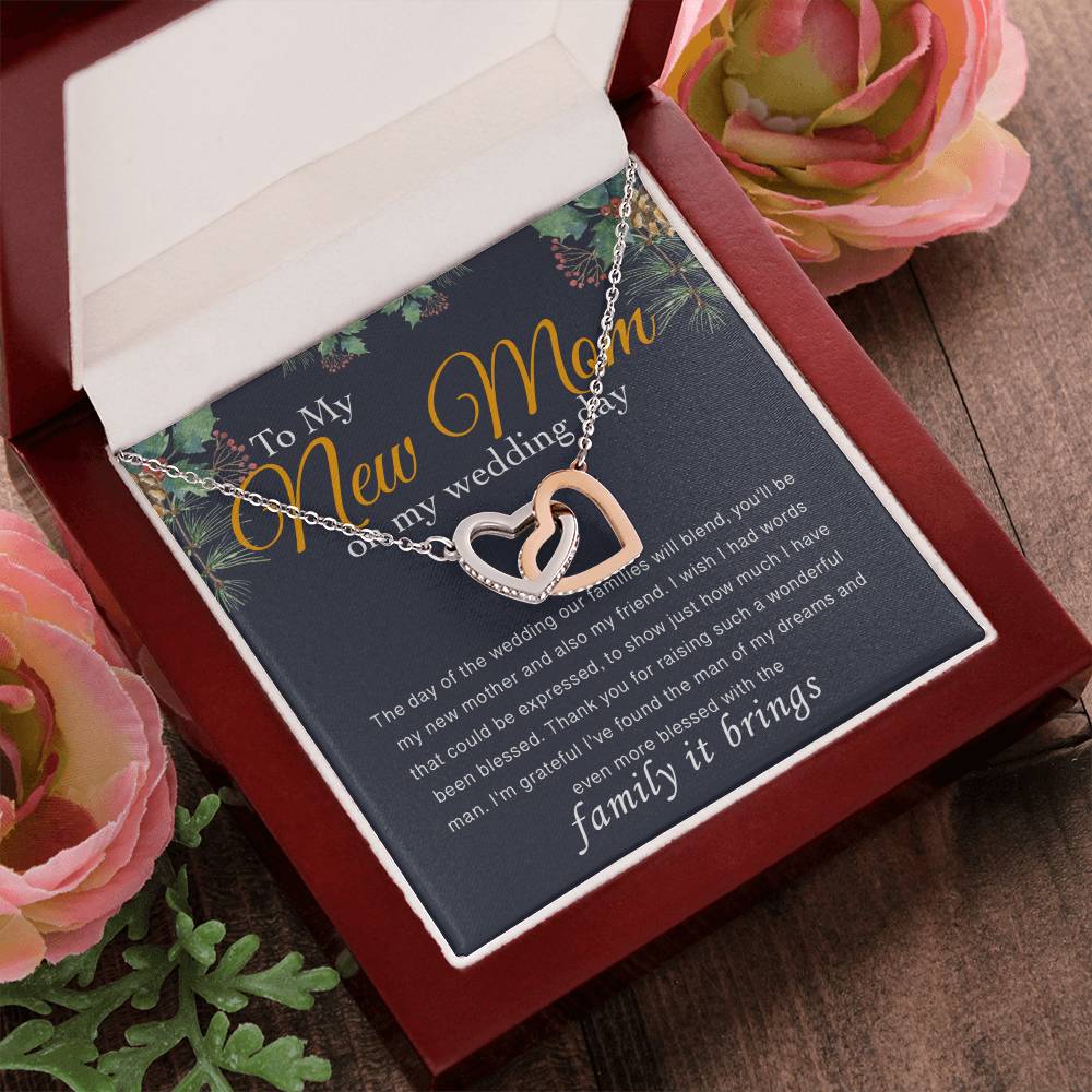 To My New Mom Interlocking Hearts Necklace