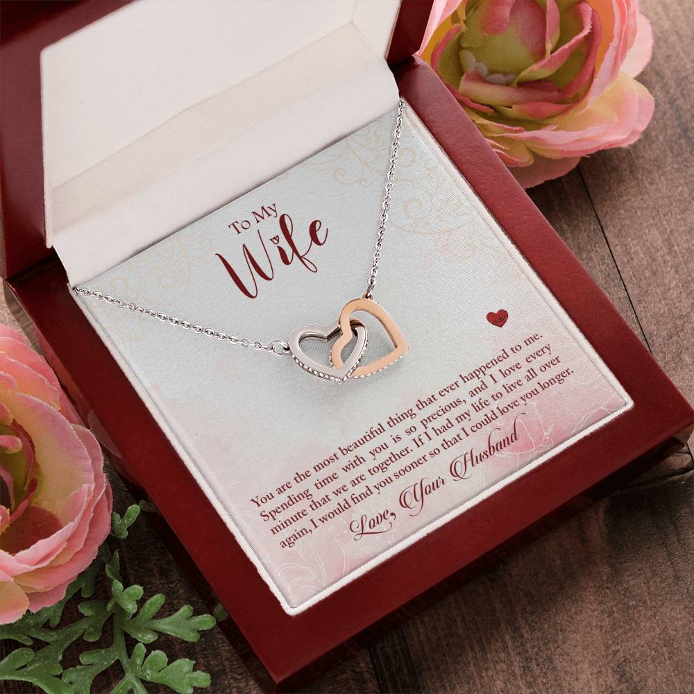 Interlocked Heart Neckless - For Wife Interlocking Hearts Necklace