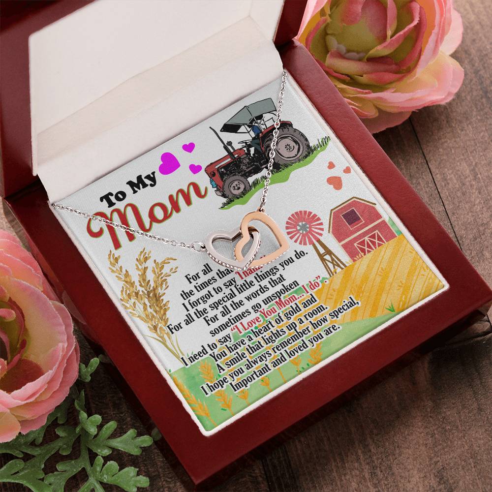 Farmer'S Mom - Interlocking Heart Necklace Interlocking Hearts Necklace