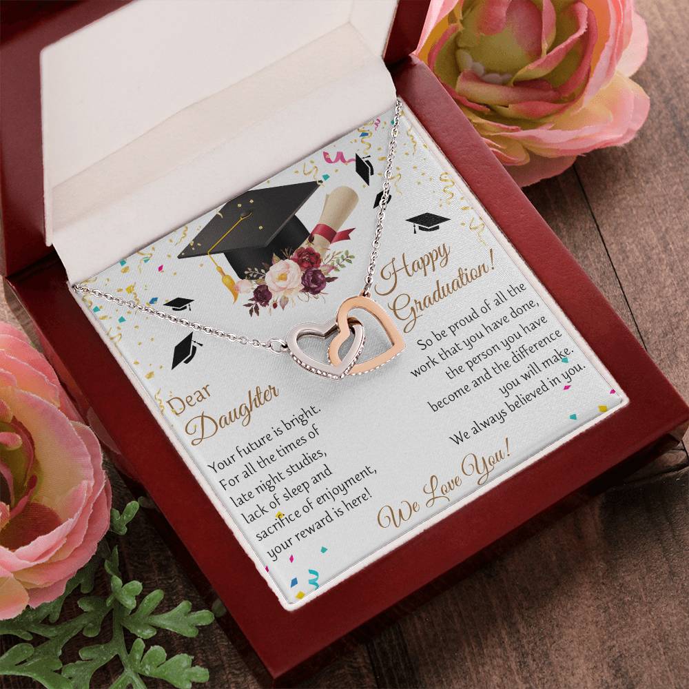 Class Of 2021 - Limited Edition Graduation Necklace - Gdt12 Interlocking Hearts Necklace