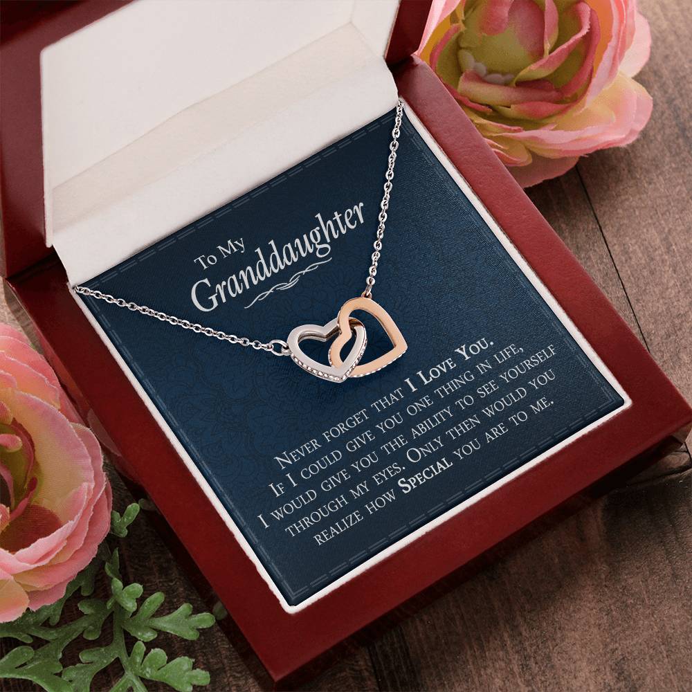 Perfect Gift For Granddaughter - How Special You Are To Me Interlocking Hearts Necklace