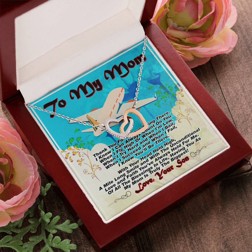 Gift For Mom- Interlocking Heart Necklace Interlocking Hearts Necklace