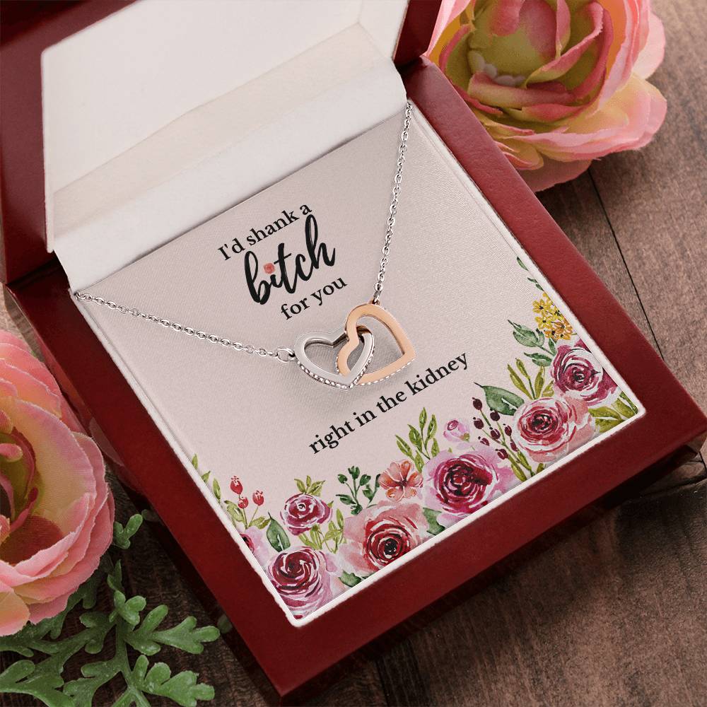 Best Friend Gift Sister Birthday Gift Funny Gift For Friend Birthday Gift For Best Friend Sister Gift Interlocking Hearts Necklace