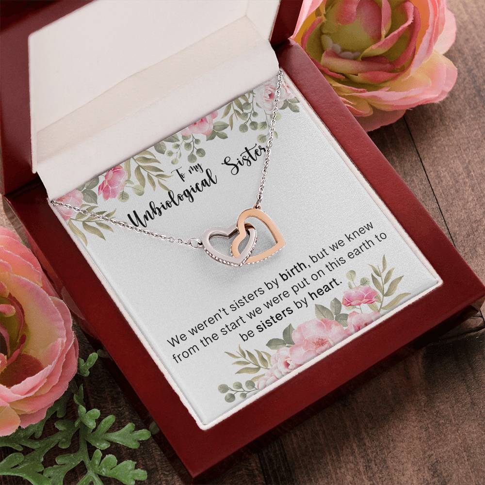 We Are Sisters By Heart Interlocking Hearts Necklace