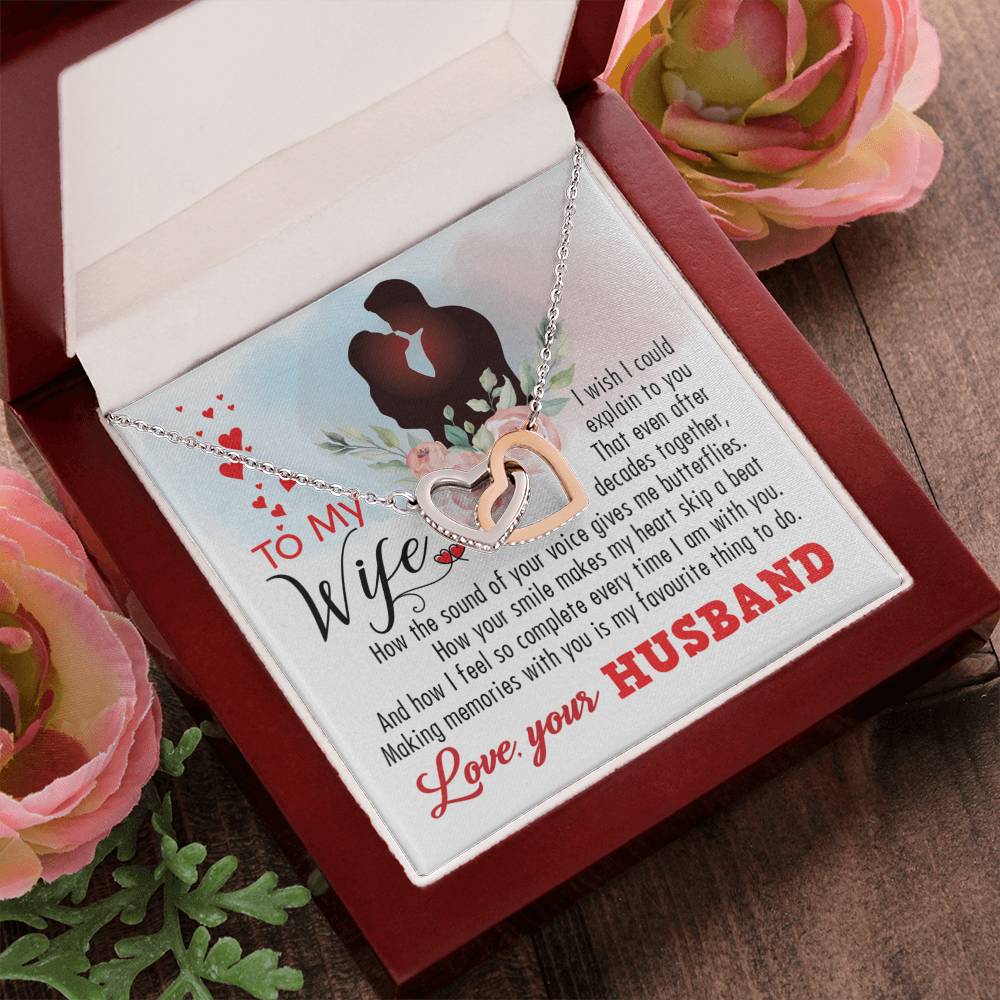 Gift For Wife - Interlocking Heart Necklace Interlocking Hearts Necklace