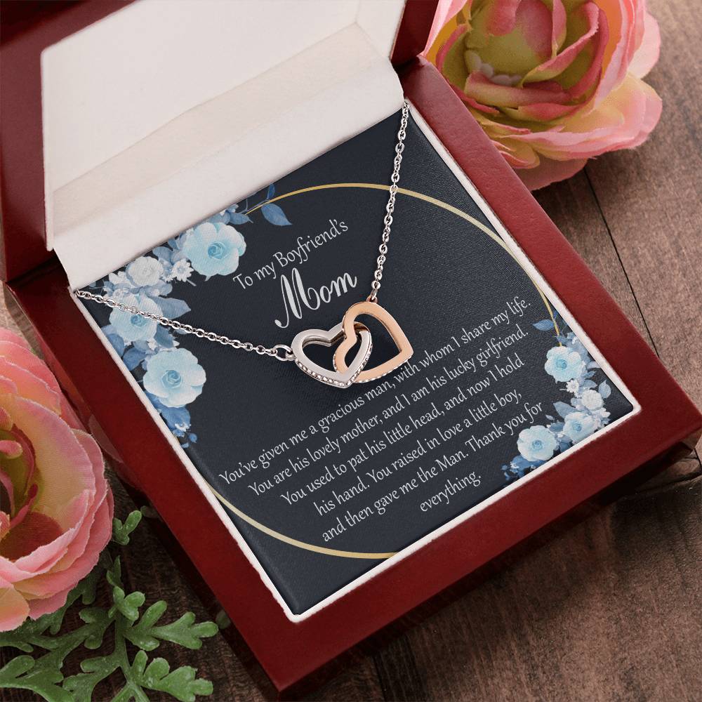 Interlocking Hearts To My Boyfriend’S Mom You’Ve Given Me A Gracious Man With Whom I Share My Life Interlocking Hearts Necklace