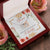 To My Fiancee - I Am So Lucky To Have Found You - I Love You Interlocking Hearts Necklace