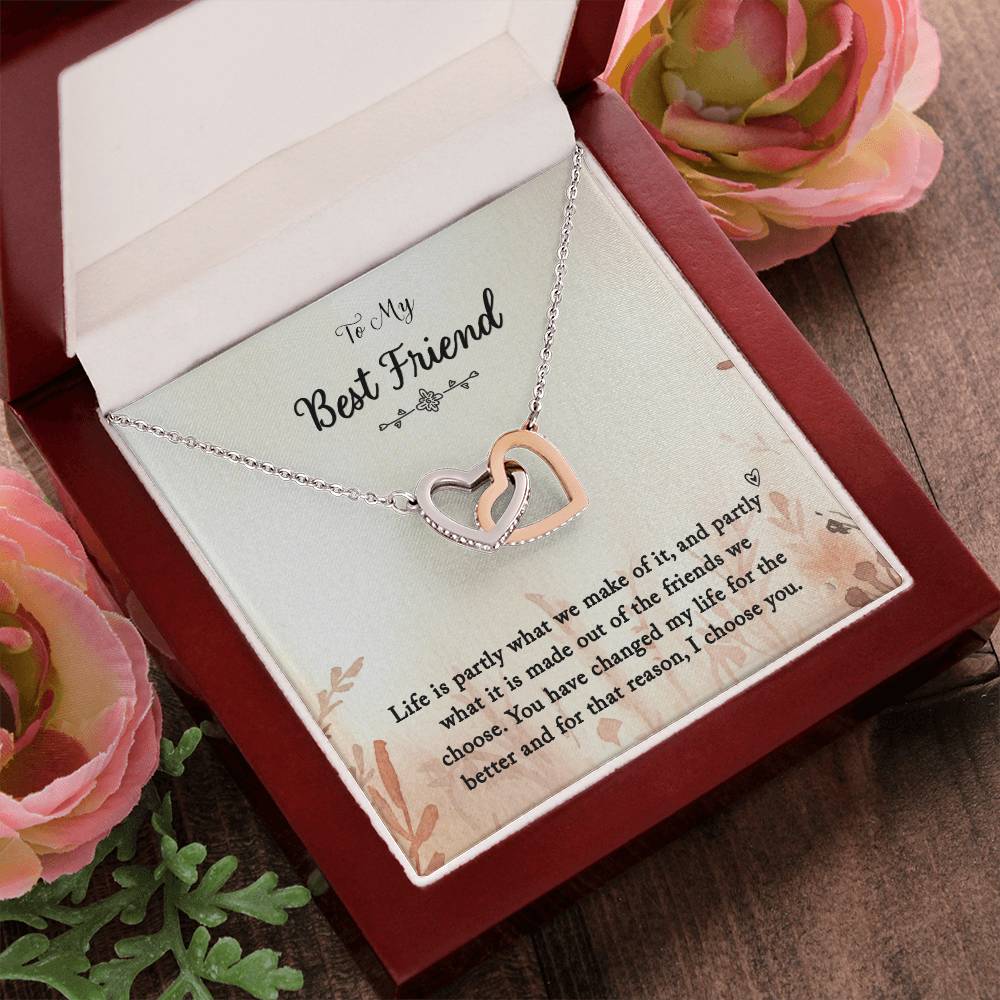 Interlocked Hearts Necklace For Best Friend Interlocking Hearts Necklace