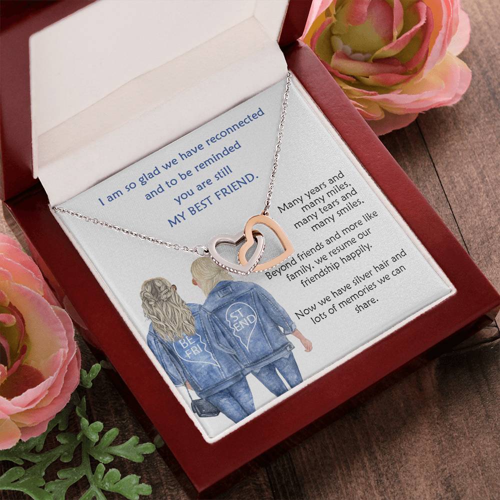 My Best Friend Interlocking Hearts Necklace Bff