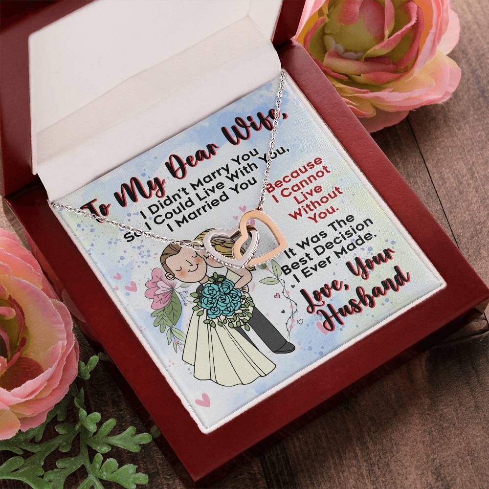 Gift For Wife - Interlocking Heart Necklace Interlocking Hearts Necklace