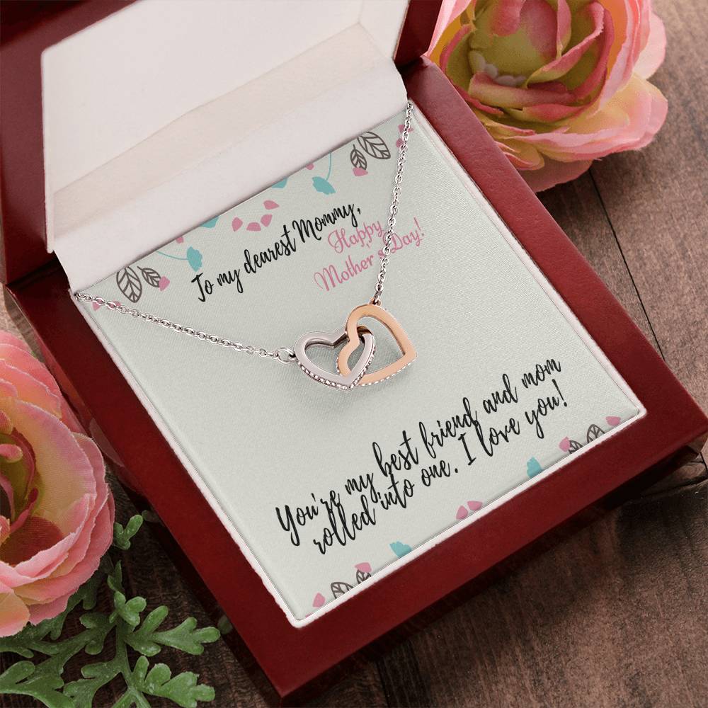 Mother'S Day Gift For Mom - Love You Mom For Forever Love Interlocking Hearts Necklace