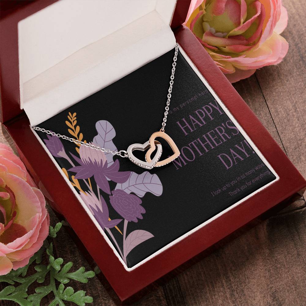 To My Best Mom Interlocking Hearts Necklace