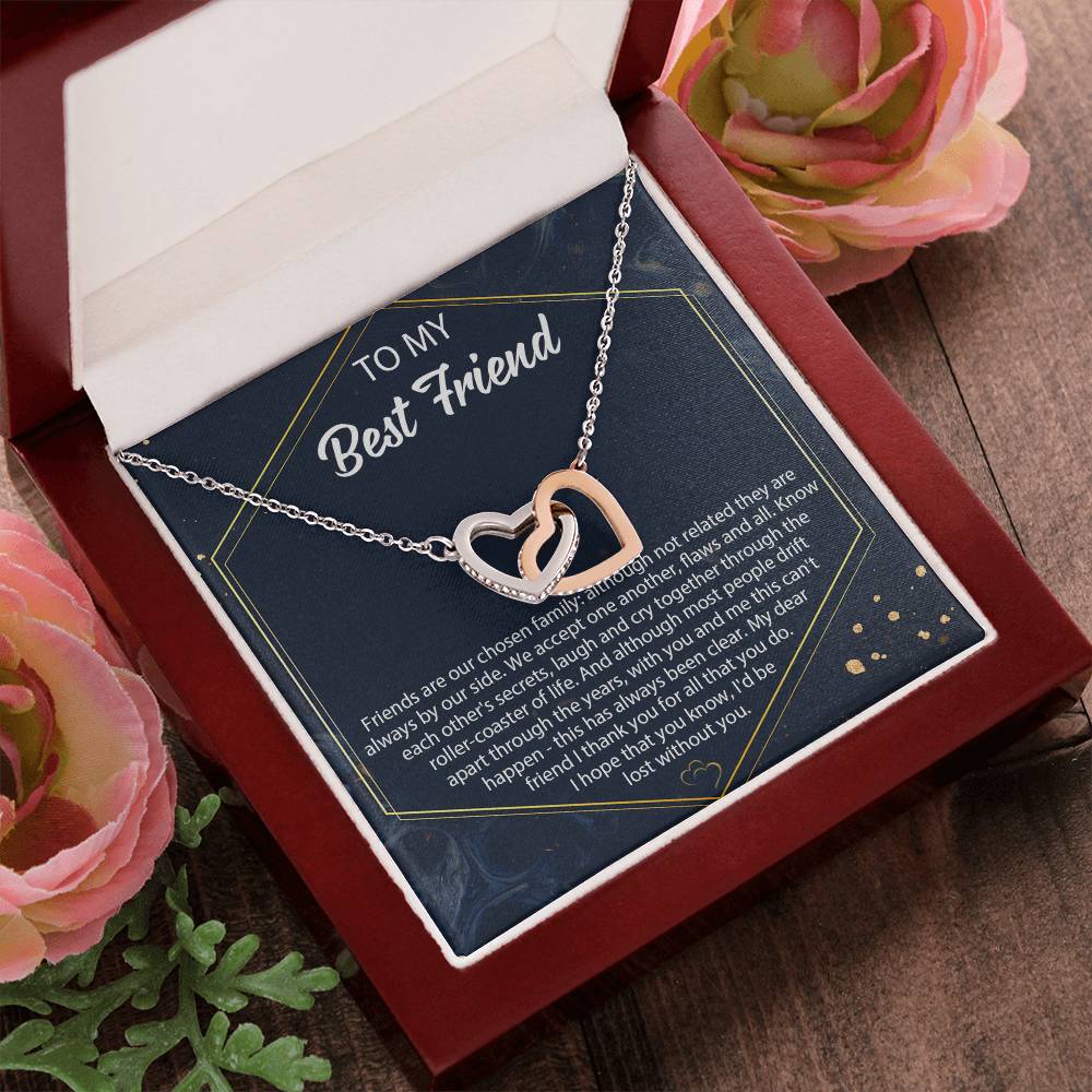 Best Friend Necklace Best Friend Necklace Personalize Bff Necklace Jewelry Best Friend Birthday Necklace Necklace Gift For Best Friend Interlocking Hearts Necklace