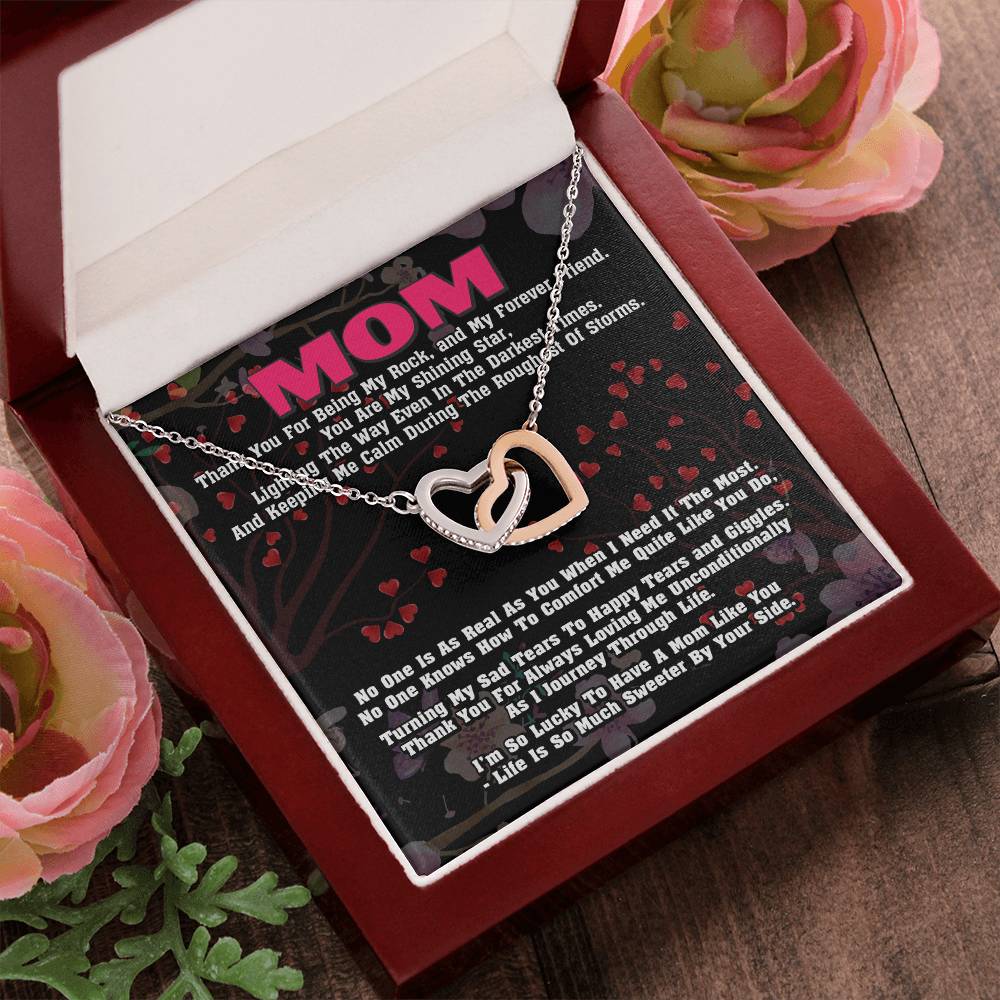 Gift For Mom- Interlocking Heart Necklace Interlocking Hearts Necklace