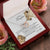 To My Daughter - I Believe In You - Necklace. Embellished With Cubic Zirconia Stones. Interlocking Hearts Necklace