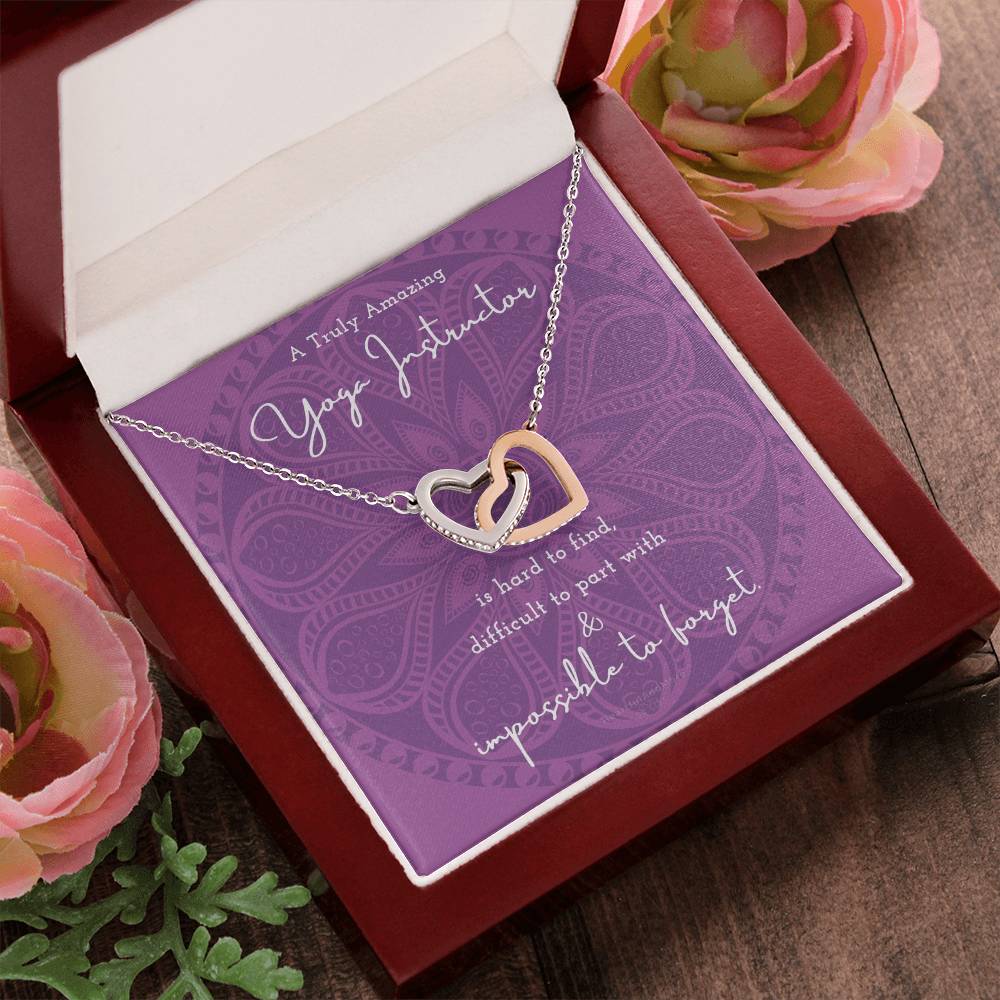 Gift For Yoga Instructor Yoga Instructor Appreciation Gift A Truly Amazing Yoga Instructor Gift Interlocking Hearts Necklace
