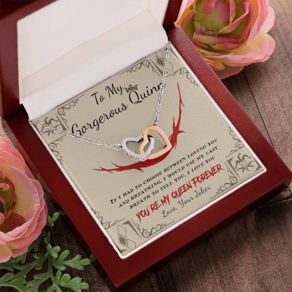 To My Gorgerous Quinn Interlocking Hearts Necklace