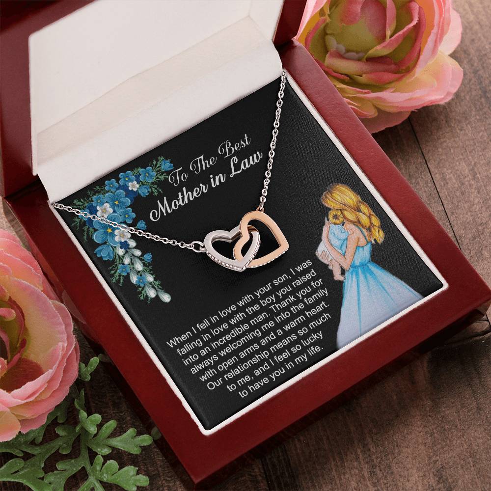 To My Future Mother In Law Gifts Mother In Law Necklace Interlocking Hearts Necklace