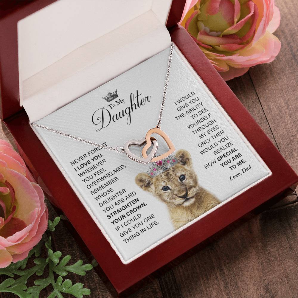Daughter - How Special You Are To Me- Necklace Interlocking Hearts Necklace