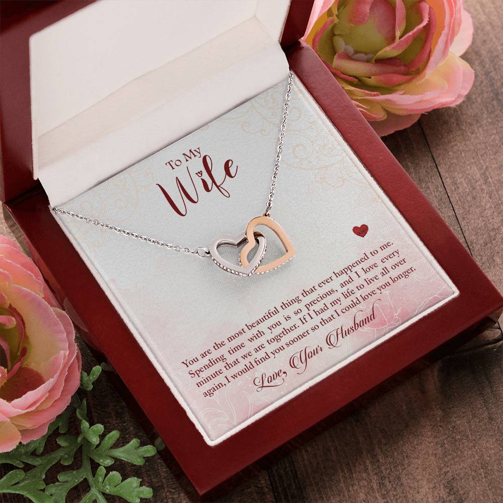 Interlocking Hearts Necklace Anniversary Gift For Wife Gift For Her From Husband Gift For Her Mothers Day Gift Valentines Day Gift Gifts For Wife Christmas Gift