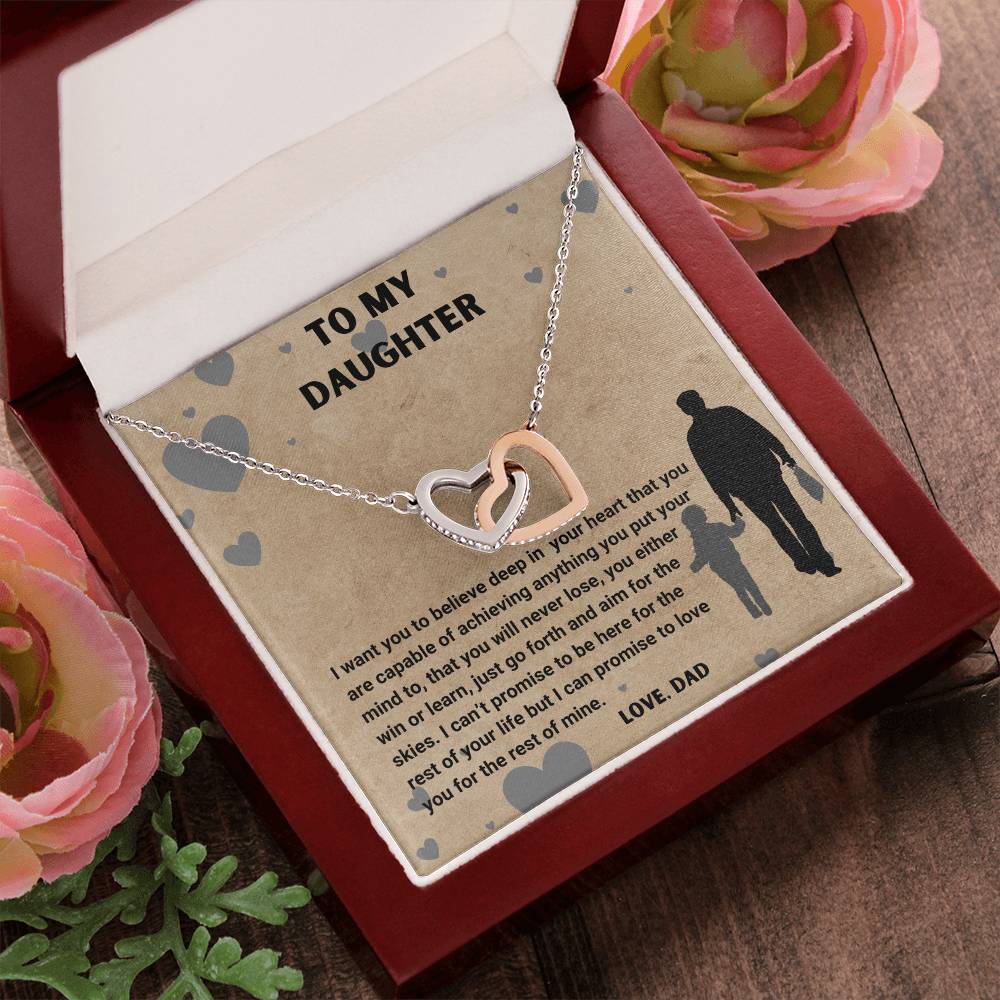 To My Daughter 🎁 Interlocking Hearts Necklace