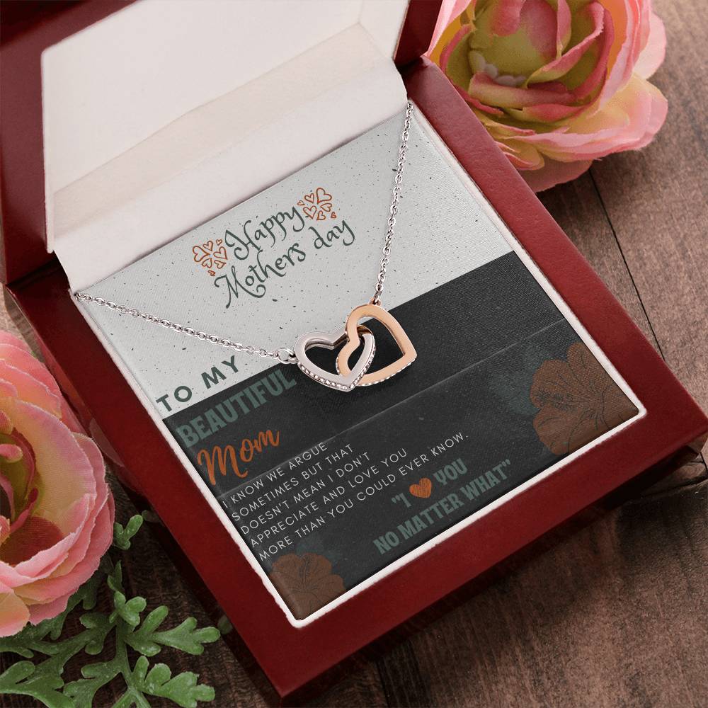 For Your Beautiful Mom On This Mother'S Day Interlocking Hearts Necklace